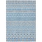Homeroots 5' X 8' Sky Blue And Denim Blue Quatrefoil Washable Indoor Outdoor Area Rug 583241 - alternate 1