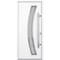 Vdomdoors Steel Door Deux 6500 White Stainless Inserts Single Modern Painted-W36xH80-Left Inswing DEUX6500EXD-WS-W36 x H80-Left-hand Inswing - alternate 5