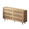 Homeroots 59" Brown Wood Accent Cabinet With Six Drawers 716335 - alternate 5