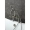 Kingston Brass 7" Center Deck-Mount Clawfoot Tub Faucet with Hand Shower, Brushed Nickel AE8408CG - alternate 3