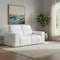 Homeroots 77in White and Brown Italian Leather Power Reclining Loveseat With Storage 720551 - alternate 6