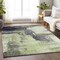 Homeroots 9' X 12' Fern Green Gray And Black Abstract Washable Indoor Outdoor Area Rug 602961 - alternate 4