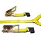Mytee Products 2inx120in Yellow Side Mount Wheel Tie Down Strap w/ Flat Hook & Dual Ratchet - 3,333 lbs WLL Wheel RST-210SM-DS - alternate 6