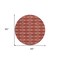 Homeroots 8' Red Ivory And Gray Round Geometric Washable Indoor Outdoor Area Rug 599666 - alternate 6