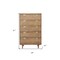 Homeroots 33" Brown Solid Wood Five Drawer Dresser 524132 - alternate 5