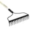 Best Garden 54'' Steel Bow Garden Rake with Wood Handle, 14-Tine 710662 - alternate 4