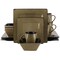 Gibson Elite Kiesling 16 Piece Hard Square Stoneware Dinnerware Set in Taupe and Black 750121025M - alternate 1