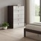 Homeroots 31" Chestnut And Light Gray Wood Five Drawer Gentlemens Chest 714479 - alternate 2