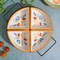 Laurie Gates Tierra 4-Section Hand Painted Stoneware Tidbit Dish with Metal Rack 130965.05RR - alternate 6