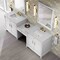 James Martin Vanities Bellshire 96" Dual Vanity Set w/24" Make-Up Counter, Bright White w/3 cm Eternal Jasmine Pearl Siles 660-VMC96-BW-3EJP - alternate 4