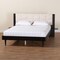 Baxton Studio Adriano Transitional Beige Fabric and Black Wood Queen Size Bed with Built-In Side Tables 248-13547-ZORO - alternate 4