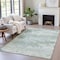 Homeroots 10' X 14' Mint Green And Pale Aqua Abstract Washable Indoor Outdoor Area Rug 630926 - alternate 2