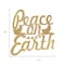 Homeroots 16" X 14" Gold Metal Peace On Earth Metal Text Wall Decor 634752 - alternate 3