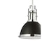 Jonathan Y Homer 10" 1-Light Modern Industrial Metal LED Dome Pendant, Black/Chrome JYL9535B - alternate 5