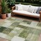 Homeroots 10' X 14' Sage And Fern Green Geometric Washable Indoor Outdoor Area Rug 605872 - alternate 1
