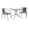 Flash Furniture Square Table Set, Aluminum, Glass, Metal, Plastic, Rattan, Clear TLH-073SQ-037BN2-GG - alternate 1