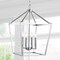 Jonathan Y Pagoda 16" 4-Light Classic Traditional Metal Cage Lantern LED Pendant, Chrome JYL7437C - alternate 7