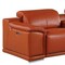 Homeroots 175" Camel Italian Leather Reclining Metal USB Sofa 720413 - alternate 3