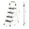 Wrightmaster 4.1 ft. Metal Lightweight Step Ladder, 9 ft. Reach, with Safety Lock Design 800 lbs. Load Capacity ZOR-WK24-4-W-DF - alternate 6