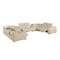 Homeroots Beige Italian Leather Power Reclining U Shaped Ten Piece Corner Sectional With Console 632582 - alternate 6