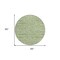 Homeroots 8' Green And Ivory Round Geometric Washable Indoor Outdoor Area Rug 583494 - alternate 4