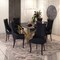 Leisuremod Novara Collection Modern Wooden Dining Chair in Black Velvet, 4PK NC20BLF4 - alternate 5