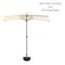 Pure Garden 9 Ft Semicircle Patio Umbrella with Base, Tan 50-145-TB - alternate 1