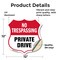 Signmission No Trespassing Shield Sign Private Drive, 12 Inch X 12 Inch, Vinyl Decal SHI-D-12-408 - alternate 4