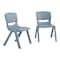 Flash Furniture Plastic Stacking School Chairs with 10.5 in Seat Height in Dusty Blue, 2PK 2-YU-YCX-003-DSTYBL-GG - alternate 1