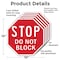 Signmission Stop Do Not Block, 10 inch X 10 inch, Aluminum Metal Signs, 5PK OC-A-5Pack-10-206 - alternate 3
