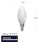 Bulbrite 60w B11 Milky Dimmable (E12) Candelabra Scrw Bse Decorative Filament Milky LED Lght Bulb, 2700K, 4PK 861925 - alternate 4