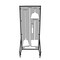 5S Supplies Housekeeping Shadow Board Broom Station V1, Gray / White Shadows, No Broom, No Text HSB-V1-GRAY/WHITE-BO-NO TEXT - alternate 1