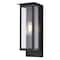 Vaxcel Burr Ridge Matte Black Outdoor Wall Sconce Light, Clear Glass Shade T0815 - alternate 1