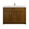 James Martin Vanities Bellshire 48" Sgl Vanity, Honey Oak w/Sgl Hole 3 CM White Zeus Silestone Top and Matching Backsplash 660-V48-HNO-1WZ - alternate 4