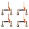 Mytee Products 4PK 1/2in- 5/8in Folding Handle Ratchet Load Binder with Grab Hook 18,100 lbs WLL, 4PK CBRS-FH12-SOx4 - alternate 1