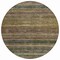 Homeroots 8' Brown And Gray Round Striped Washable Indoor Outdoor Area Rug 615832 - alternate 4