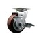 Service Caster 4 Inch Poly on Polyolefin Swivel Caster with Ball Bearing and Brake SCC SCC-20S420-PPUB-TLB - alternate 1