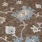 Homeroots 9' X 12' Chocolate Beige And Blue Floral Washable Indoor Outdoor Area Rug 606150 - alternate 6