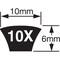 Gates V-Belt, Metric Power V-Belts, 10X725LI, 10X, Ethylene Elastomeric, 30 in, 10 mm Top Width 10X725LI - alternate 3