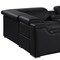 Homeroots Black Italian Leather Power Reclining U Shaped Eight Piece Corner Sectional With Console 632569 - alternate 5