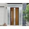 Vdomdoors Steel Door Deux 1744 Natural Oak 2 Sidelight and Transom White Window Stainless Inserts Single Mode DEUX1744EXD-OAKW-W14+36+14xH80+16-RH-O - alternate 6