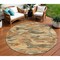 Homeroots 8' Copper And Orange Round Abstract Washable Indoor Outdoor Area Rug 609234 - alternate 1