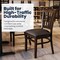 Flash Furniture HERCULES Vertical Slat Back Walnut Wood Restaurant Chair - Mocha Vinyl Seat XU-DGW0008VRT-WAL-MCHV-GG - alternate 7