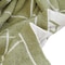 Homeroots 50" X 60" Green and White Fleece Knitted Geometric Plush Throw Blanket 535292 - alternate 4