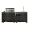 Koolmore Outdoor Kitchen Suite W/White Rock Beam Countertop, 4 Burner Grill, Refrigerator, Stainless Steel Sink KM-OKS-3585 - alternate 6