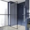 Fab Glass And Mirror Velvon Framed Divider, 34in x74in Fixed Panel with 3/8in SGCC Tempered Glass SHVL-34-74MB - alternate 3