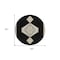Homeroots 8' Black Gold And Gray Round Oriental Washable Indoor Outdoor Area Rug 598384 - alternate 3