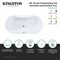 Kingston Brass 55" Acrylic Oval Double Ended Freestanding Tub with Drain, Glossy White/Brushed Nickel VTDE552823C428 - alternate 3