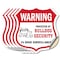 Signmission 24 Hour Surveillance Shield Sign Warning, 4 inch X 4 inch, Vinyl Decal, 5PK SHI-D-5PACK-4-350 - alternate 1