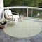 Homeroots 8' Mint Green And Ivory Round Geometric Washable Indoor Outdoor Area Rug 610831 - alternate 3